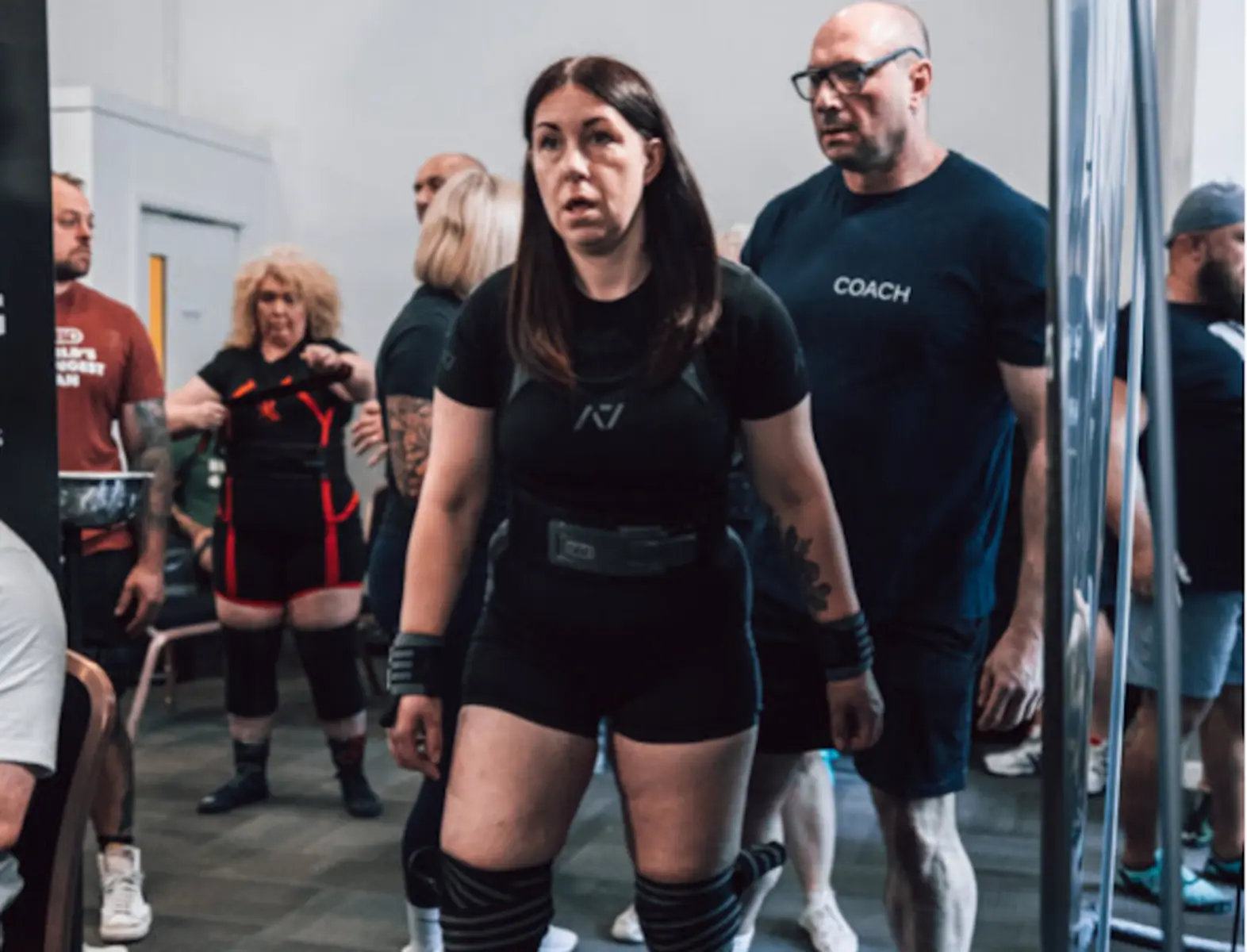 Masters lifter at competition