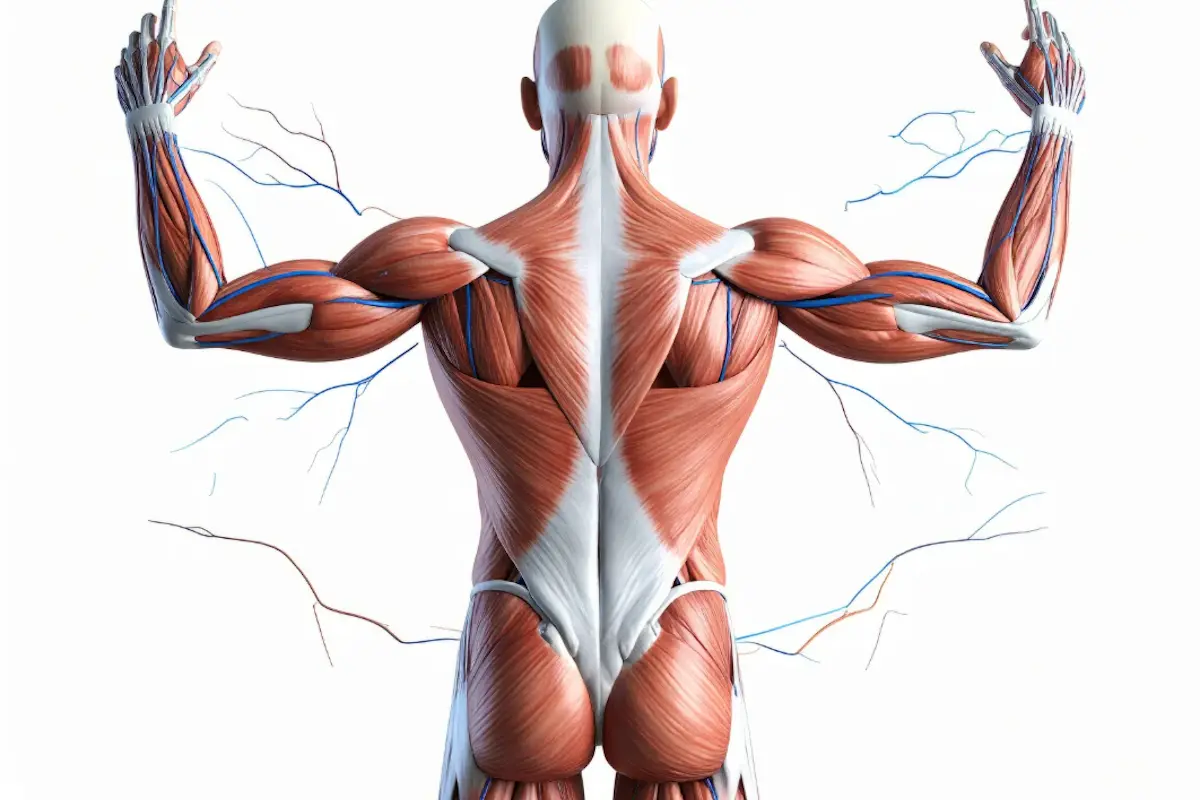 An illustration of human muscles