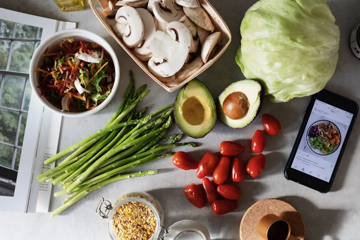 Mixed foods with a phone calculator