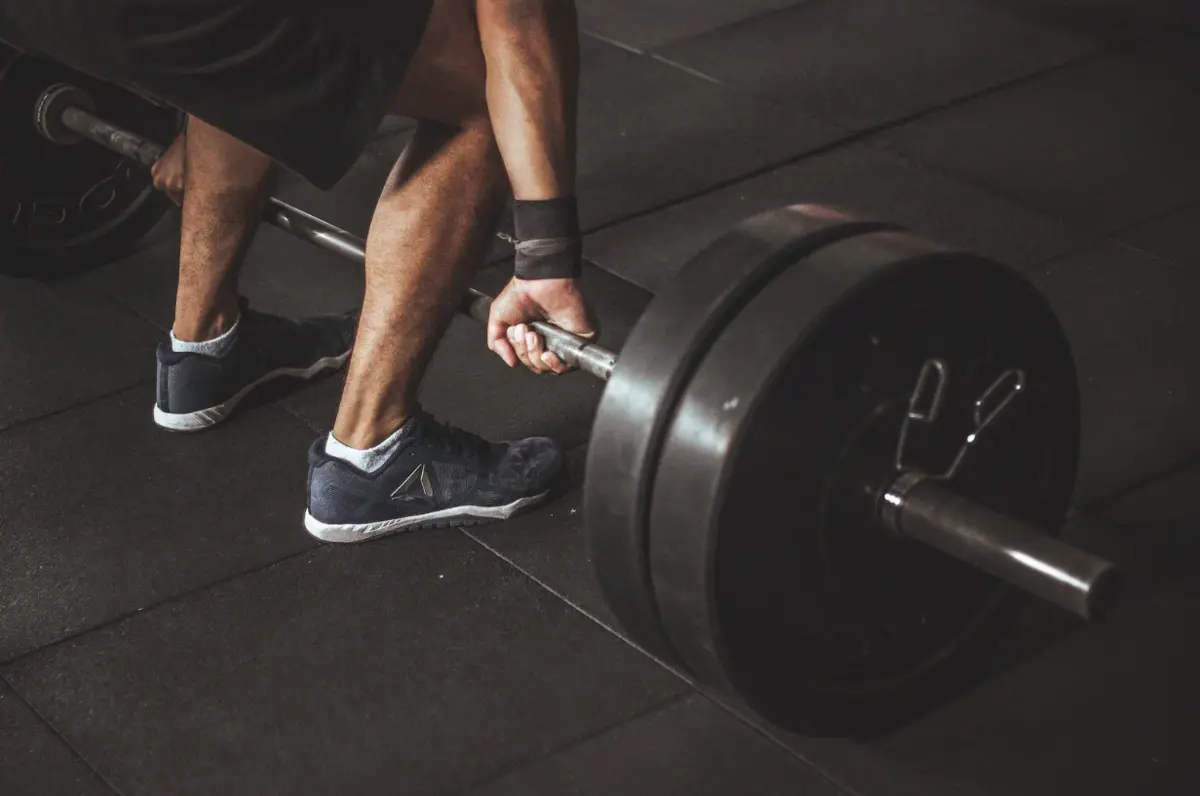 Conventional deadlift start position