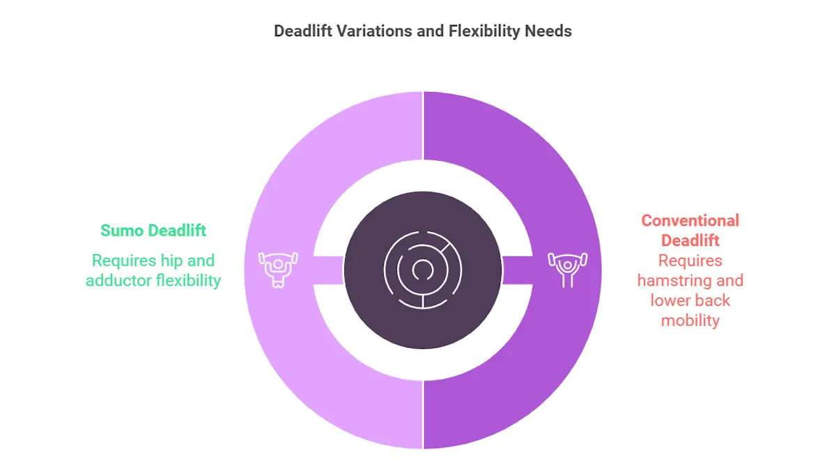 Mobility required for each variation diagram