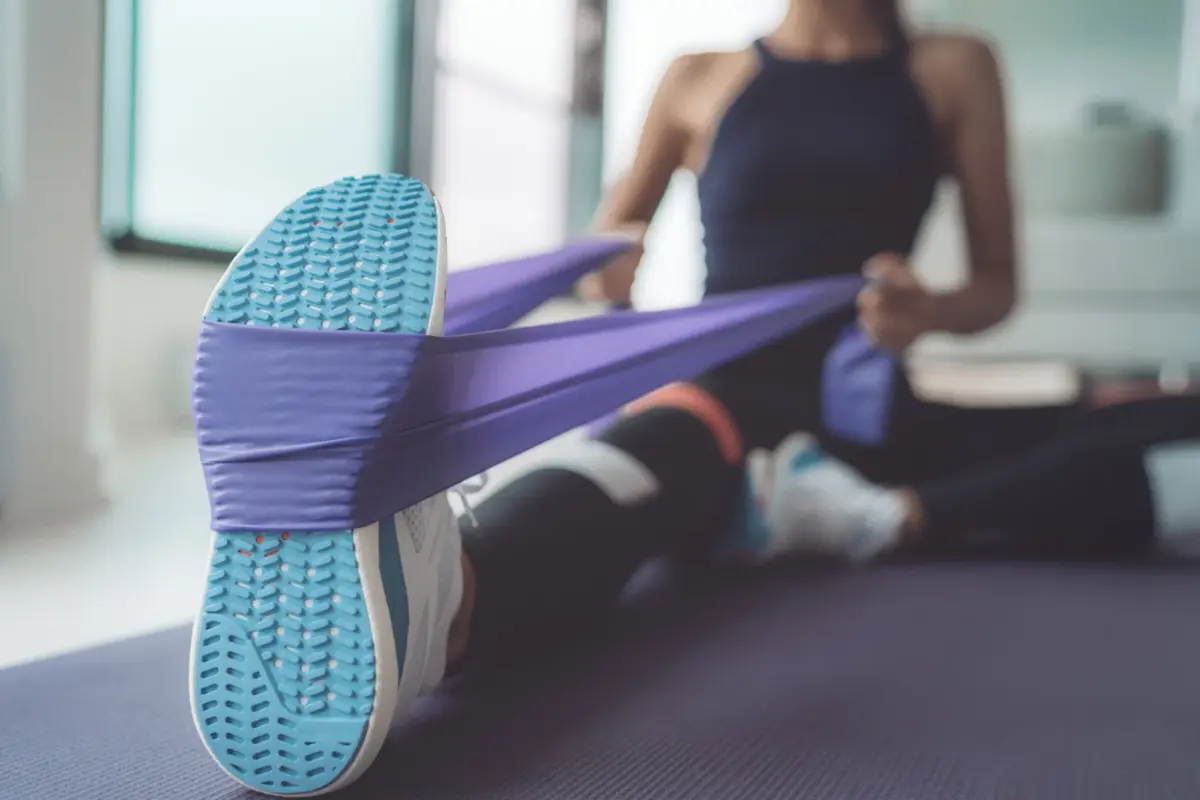 Stretching with resistance band