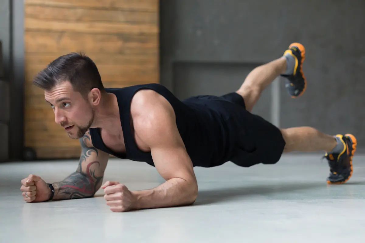 Man in a plank