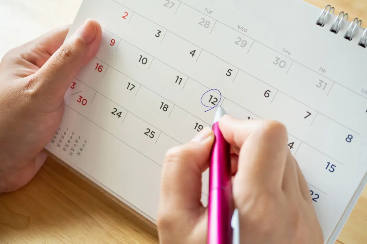 Monthly calendar