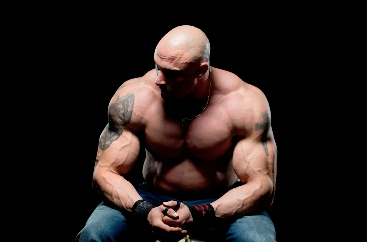 A man with a muscular chest