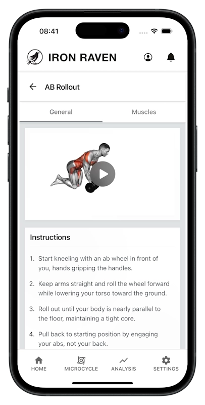 Exercise instructions